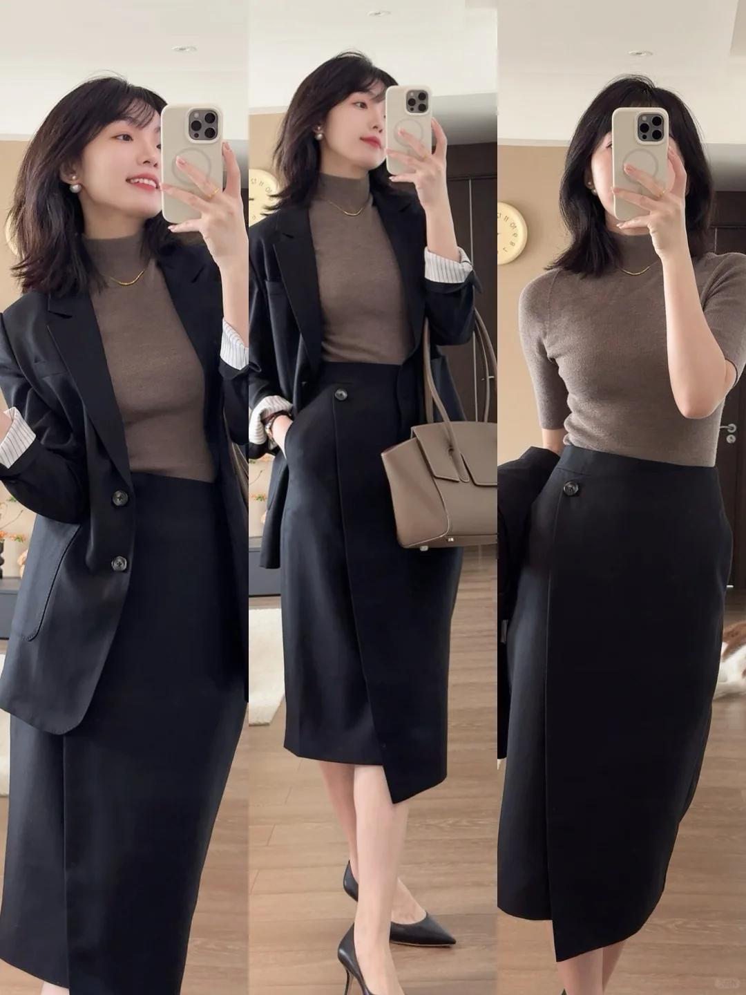 Blazer + đầm liền: Combo 